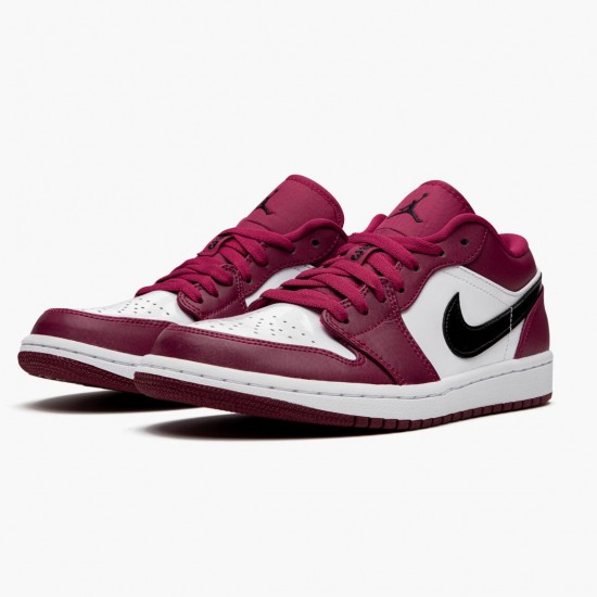 Air Jordan 1 Retro Low Noble Rot Herren/Damen 553558 604 Noble Rot/Schwarz-Weiß AJ1 Jordan Sneakers