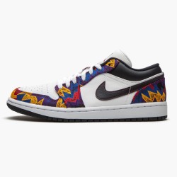 Air Jordan 1 Retro Low "Nothing But Net" Herren/Damen CZ8659 100 Weiß/Dark Obsidian-Team Rot AJ1 Jordan Sneakers