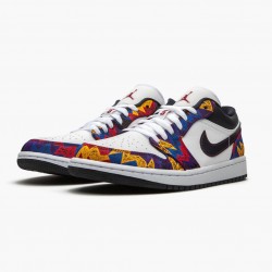 Air Jordan 1 Retro Low "Nothing But Net" Herren/Damen CZ8659 100 Weiß/Dark Obsidian-Team Rot AJ1 Jordan Sneakers