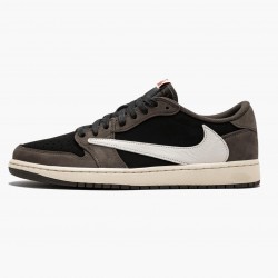 Air Jordan 1 Retro Low OG "SP Travis Scott" Herren/Damen CQ4277 001 Schwarz/Sail-Dark Mocha/Universi AJ1 Jordan Sneakers