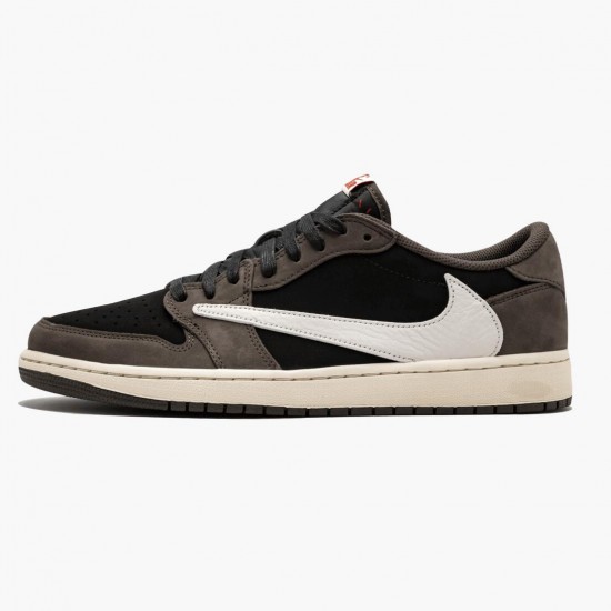 Air Jordan 1 Retro Low OG SP Travis Scott Herren/Damen CQ4277 001 Schwarz/Sail-Dark Mocha/Universi AJ1 Jordan Sneakers