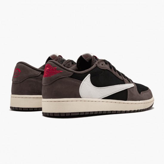 Air Jordan 1 Retro Low OG SP Travis Scott Herren/Damen CQ4277 001 Schwarz/Sail-Dark Mocha/Universi AJ1 Jordan Sneakers