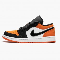 Air Jordan 1 Retro Low "Shattered Backboard" Herren/Damen 553558 128 Schwarz/Weiß-Starfish AJ1 Jordan Sneakers