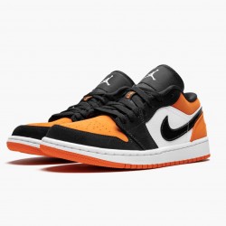 Air Jordan 1 Retro Low "Shattered Backboard" Herren/Damen 553558 128 Schwarz/Weiß-Starfish AJ1 Jordan Sneakers