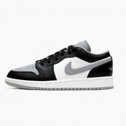 Air Jordan 1 Retro Low "Smoke Grau" Herren/Damen 553558 039 Schwarz/Schwarz-Lt Smoke Grau AJ1 Jordan Sneakers