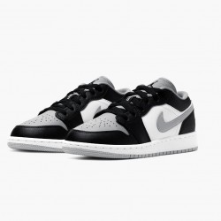 Air Jordan 1 Retro Low "Smoke Grau" Herren/Damen 553558 039 Schwarz/Schwarz-Lt Smoke Grau AJ1 Jordan Sneakers