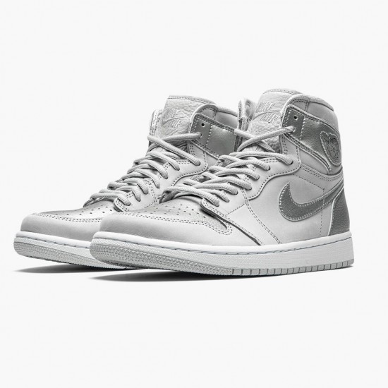 Air Jordan 1 High OG CO.JP Neutral Grau Neutral Grau/Weiß-Metallic Si DC1788 029 Herren/Damen AJ1 Jordan Sneakers