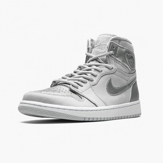 Air Jordan 1 High OG CO.JP Neutral Grau Neutral Grau/Weiß-Metallic Si DC1788 029 Herren/Damen AJ1 Jordan Sneakers