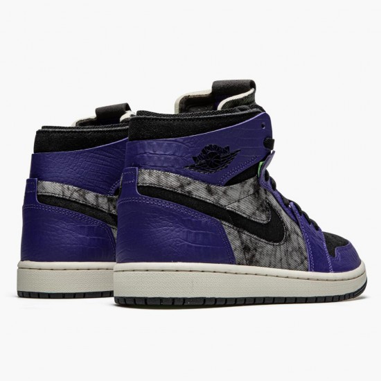 Air Jordan 1 High Zoom Air CMFT Bayou Boys DC2133-500 Court Lila/Schwarz-Electric Grün Herren/Damen Jordan Sneakers