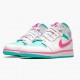 Air Jordan 1 Mid Digital Rosa Damen Weiß/Digital Rosa-Aurora Gree 555112 102 AJ1 Jordan Sneakers