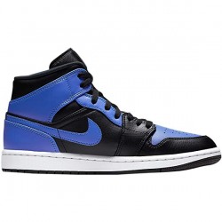 Air Jordan 1 Mid "Hyper Royal" Tumbled Leather 554724-077 AJ1 Herren/Damen Jordan Shoes