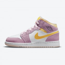 Air Jordan 1 Mid SE GS "Arctic Rosa" DC9517 600 Light Arctic Rosa University Gold-Weiß WMNS Jordan Sneakers