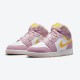 Air Jordan 1 Mid SE GS Arctic Rosa DC9517 600 Light Arctic Rosa University Gold-Weiß WMNS Jordan Sneakers