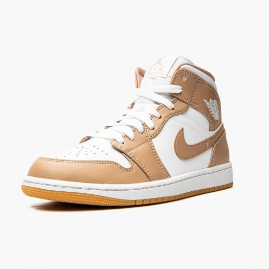 Air Jordan 1 Mid Tan Gum AJ1 Herren/Damen Sneakers 554724 271