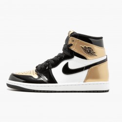 Air Jordan 1 Retro "Gold Toe" Herren/Damen Schwarz/Metallic Gold-Summit Whi 861428 007 AJ1 Jordan Sneakers