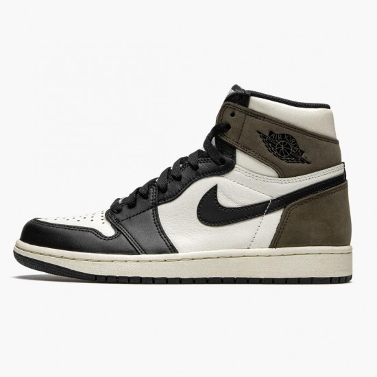 Air Jordan 1 Retro High Dark Mocha Herren/Damen Sail/Dark Mocha-Schwarz-Schwarz 555088 105 AJ1 Jordan Sneakers