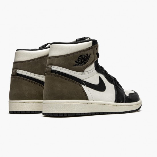 Air Jordan 1 Retro High Dark Mocha Herren/Damen Sail/Dark Mocha-Schwarz-Schwarz 555088 105 AJ1 Jordan Sneakers