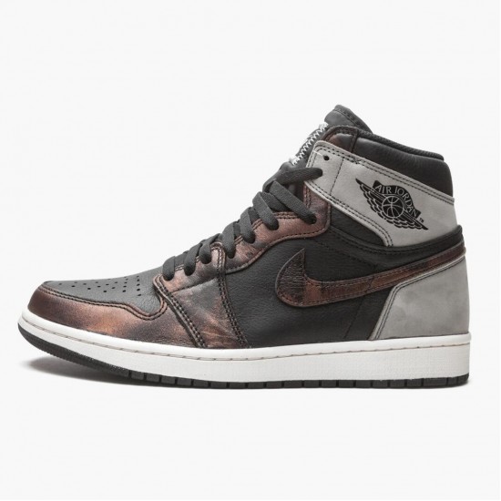 Air Jordan 1 Retro High Light Army Rust Shadow Patina 555088-033 Schwarz/Grau-Rust Herren/Damen Jordan Sneakers