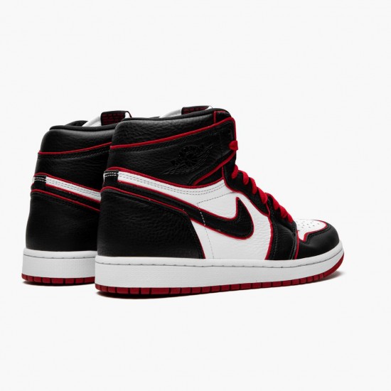 Air Jordan 1 Retro High OG Bloodline Schwarz/Gym Rot-Weiß 555088 062 Herren AJ1 Jordan Sneakers