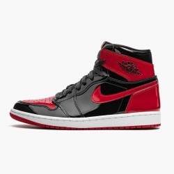 Air Jordan 1 Retro High OG "Patent Bred" 555088 063 Damen/Herren Rot Jordan Shoes