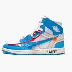 Air Jordan 1 Retro High Off-Weiß "University Blau" Herren/Damen AJ1 Shoes AQ0818 148 Weiß/Dark Powder Blau-Cone Jordan Sneakers