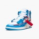 Air Jordan 1 Retro High Off-Weiß University Blau Herren/Damen AJ1 Shoes AQ0818 148 Weiß/Dark Powder Blau-Cone Jordan Sneakers