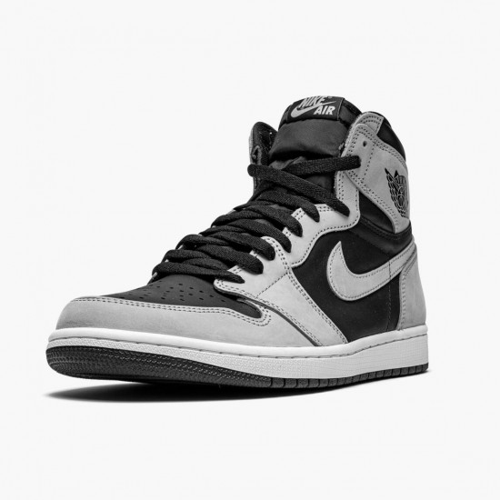 Air Jordan 1 Retro High Shadow 2.0 555088-035 Schwarz/Weiß-Light Smoke Grau Herren/Damen Jordan Sneakers