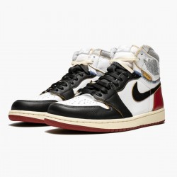 Air Jordan 1 Retro High "Union Los Angeles Schwarz Toe" Herren BV1300 106 Weiß/Schwarz-Varsity Rot AJ1 Schwarz Jordan Sneakers