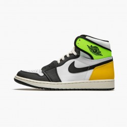 Air Jordan 1 Retro High Weiß Schwarz "Volt University Gold" 555088 118 AJ1 Sneakers