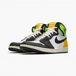 Air Jordan 1 Retro High Weiß Schwarz "Volt University Gold" 555088 118 AJ1 Sneakers