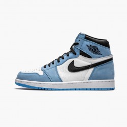 Air Jordan 1 Retro High Weiß "University Blau" Schwarz 555088 134 AJ1 Sneakers