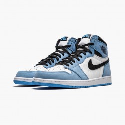 Air Jordan 1 Retro High Weiß "University Blau" Schwarz 555088 134 AJ1 Sneakers