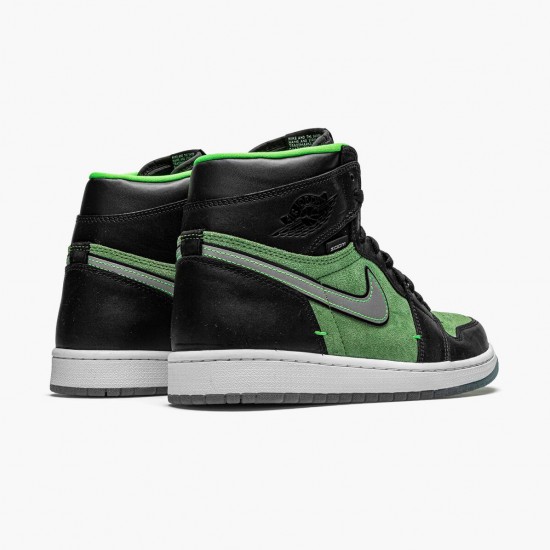 Air Jordan 1 Retro High Zoom Zen Grün Herren/Damen AJ1 Shoes CK6637 002 Schwarz/Schwarz-Tomatillo-Rage-Gre Jordan Sneakers