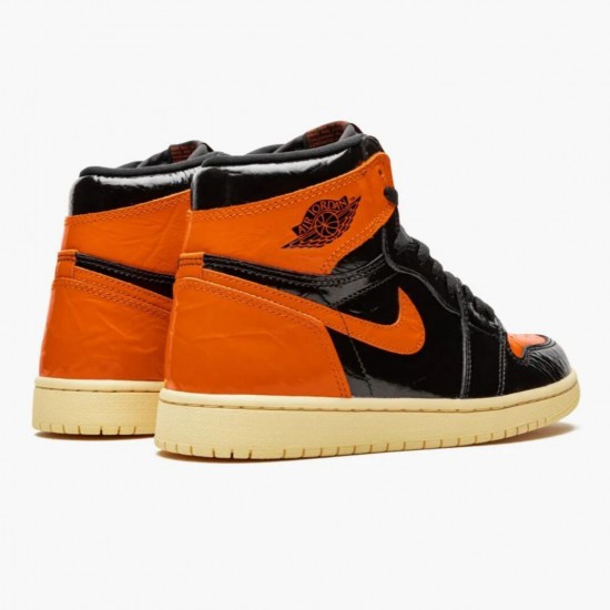 Air Jordan 1 Retro Shattered Backboard Schwarz/Pale-Vanilla Starfish 555088 028 Herren Jordan Sneakers