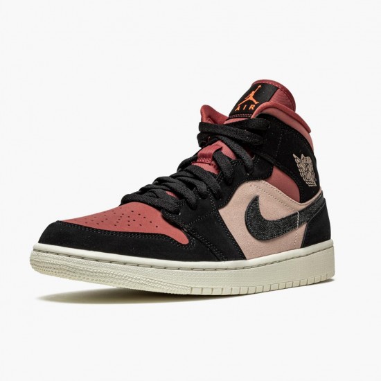 Air Jordan 1 Mid Canyon Rust BQ6472 202 Particle Beige/Schwarz Damen AJ1 Jordan Sneakers