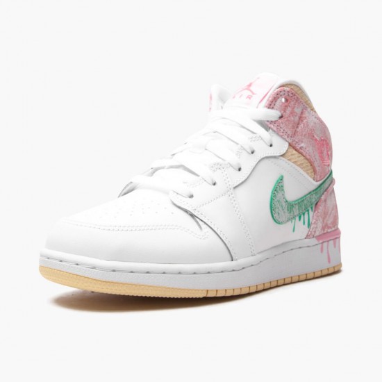 Air Jordan 1 Mid SE GS Ice Cream DD1666 100 Damen Jordan Sneakers AJ1