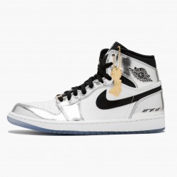 Air Jordan 1 Retro High "Think 16" AQ7476-016 Chrome/Schwarz-Weiß-Turbo Grün Herren/Damen AJ1 Jordan Sneakers