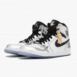 Air Jordan 1 Retro High "Think 16" AQ7476-016 Chrome/Schwarz-Weiß-Turbo Grün Herren/Damen AJ1 Jordan Sneakers