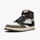 Air Jordan 1 High OG TS SP Travis Scott Sail/Dark Mocha-University Rot CD4487 100 Herren/Damen AJ1 Sneakers