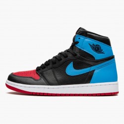 Air Jordan 1 High OG "UNC To Chicago" Schwarz/Dark Powder Blau/Gym Rot CD0461 046 AJ1 Sneakers