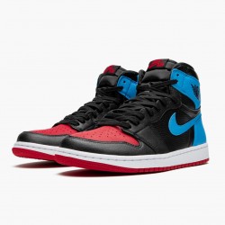 Air Jordan 1 High OG "UNC To Chicago" Schwarz/Dark Powder Blau/Gym Rot CD0461 046 AJ1 Sneakers