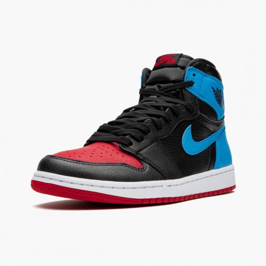 Air Jordan 1 High OG UNC To Chicago Schwarz/Dark Powder Blau/Gym Rot CD0461 046 AJ1 Sneakers