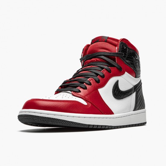 Air Jordan 1 High Retro WMNS Satin Snake Gym Rot/Whte-Schwarz CD0461 601 AJ1 Herren/Damen Sneakers