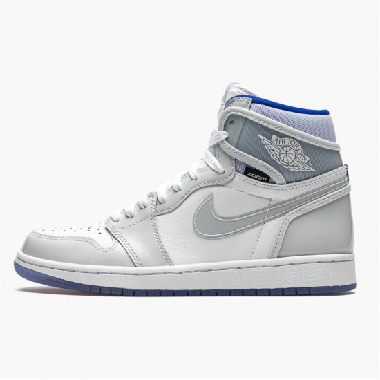 Air Jordan 1 High Zoom Racer Blau Weiß/Weiß-Racer Blau AJ1 CK6637 104 Sneakers