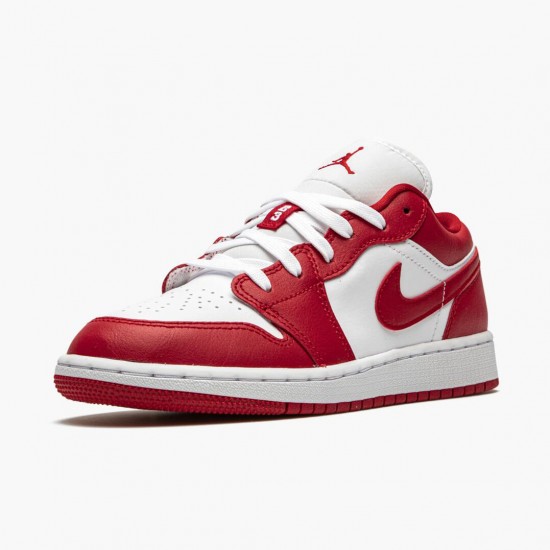 Air Jordan 1 Low Gym Rot/Weiß Gym Rot/Gym-Rot Whte 553560 611 AJ1 Sneakers