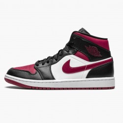 Air Jordan 1 Mid "Bred Toe" Schwarz/Gym Rot-Weiß 554724 066 AJ1 Sneakers