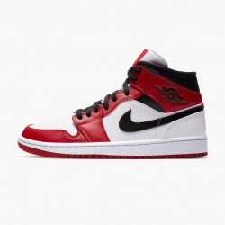 Air Jordan 1 Mid "Chicago 2020" Weiß/Gym Rot-Schwarz 554724 173 AJ1 Herren/Damen Sneakers