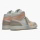 Air Jordan 1 Mid Milan Sail/Light Bone-String-Shimmer CV3044 100 Herren/Damen AJ1 Sneakers