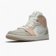 Air Jordan 1 Mid Milan Sail/Light Bone-String-Shimmer CV3044 100 Herren/Damen AJ1 Sneakers