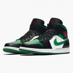 Air Jordan 1 Mid "Pine Grün" Schwarz/Gym Rot-Weiß-Pine Grün 554724 067 AJ1 Sneakers